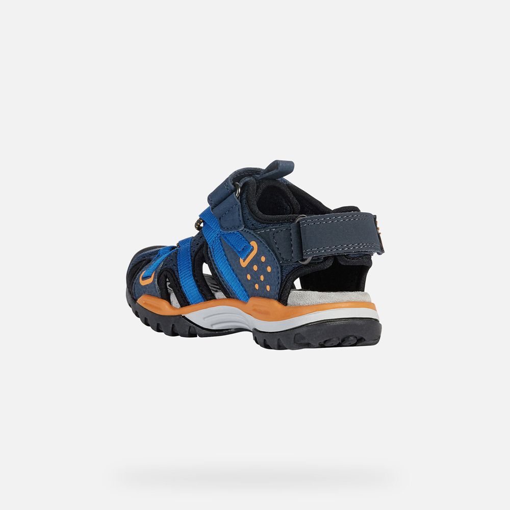 Sandalias Geox Menino Azul Marinho/Laranja - Borealis - UEVLC2679